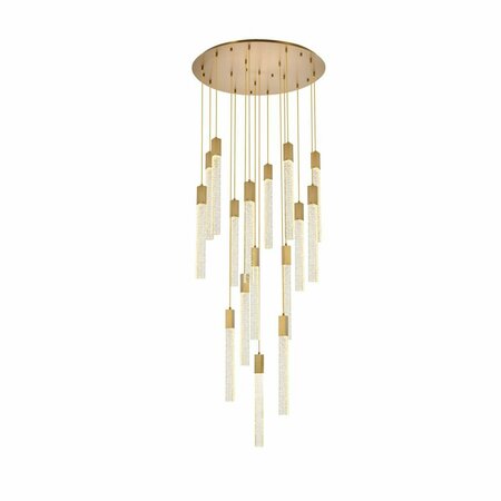 ELEGANT LIGHTING Elegant Lighting  36 in. Weston 16 Lights Pendant in Satin Gold 2067G36SG